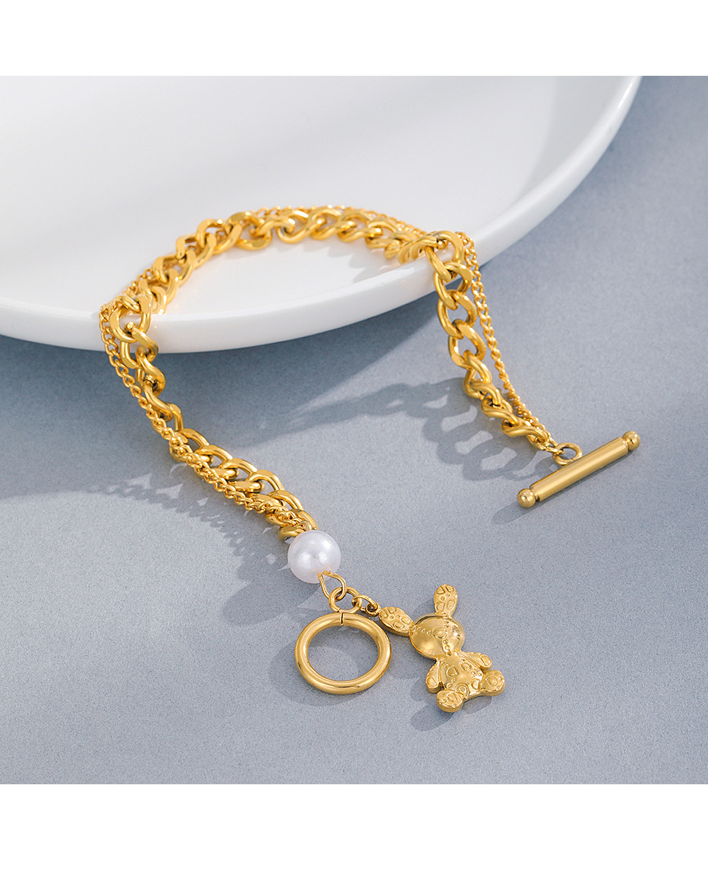 Fashion Animal Stainless Steel Gold Plated Bracelets