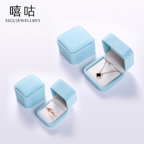 Xigū one-time delivery jewelry box gift box necklace box ring box silver cloth earplugs alcohol small mirror