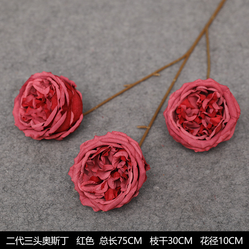 红色仿真花婚礼婚庆场地场景布置道具仿真花束花艺装饰花假花批发|undefined