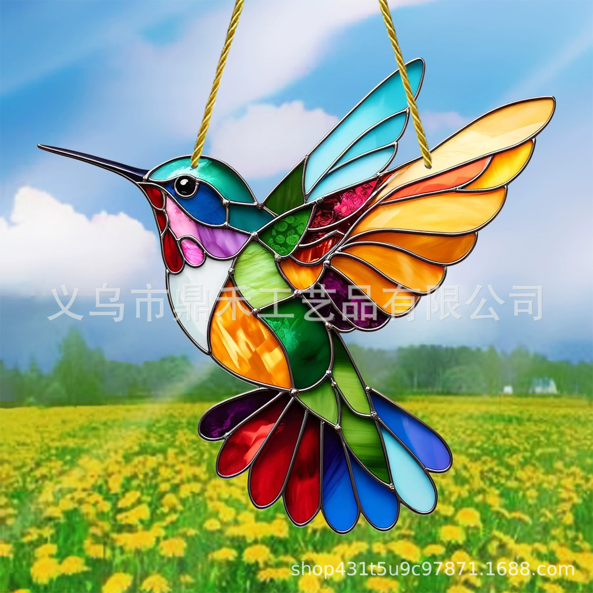 Трансграничные новые цветные колибри стиль серии акриловые подвески для дома на открытом воздухе садовый дворик подвесные украшения