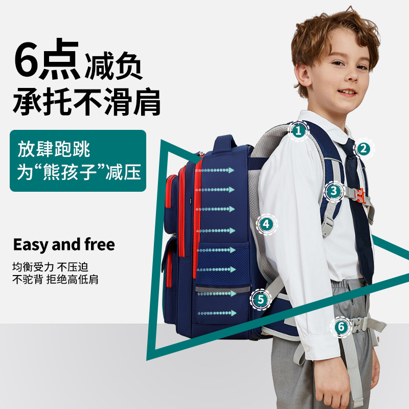 Nueva Escuela Primaria británica mochila impermeable de los niños protección la columna soporte cintura gran capacidad Oxford tela para y niñas