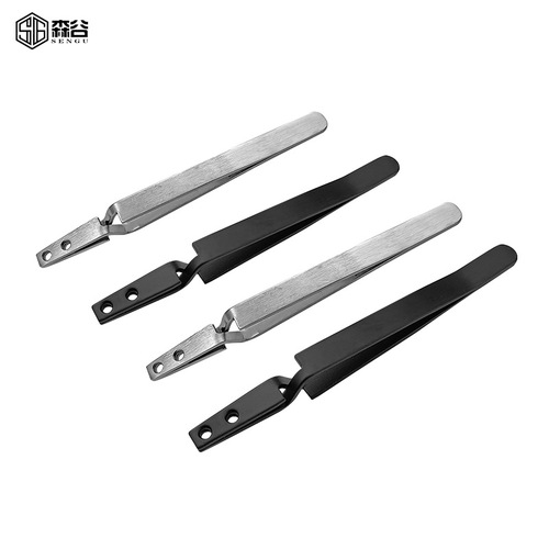 Manufacturer wholesale exchangeable head tweezers handle stainless steel tweezers cross reverse tweezers ceramic tweezers exchangeable head handle