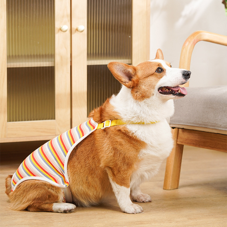 Simple Style Cotton Stripe Pet Clothing display picture 4