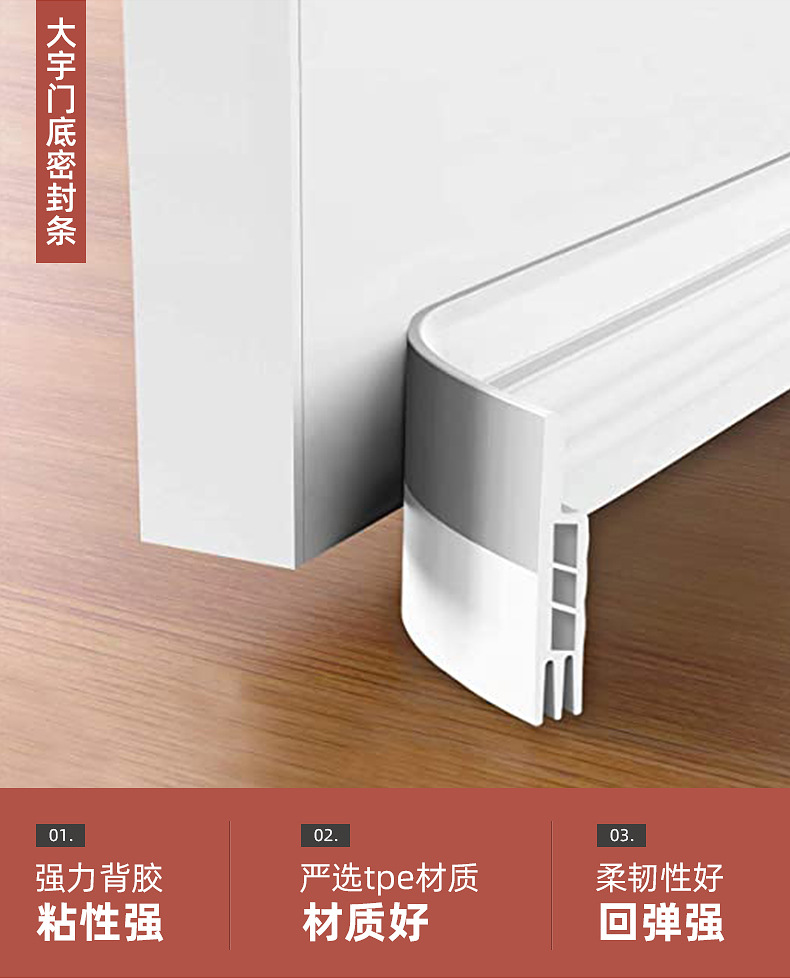门缝门底密封条木门防风防尘隔音条防虫自粘门底缝隙橡胶条1米装-阿里巴巴