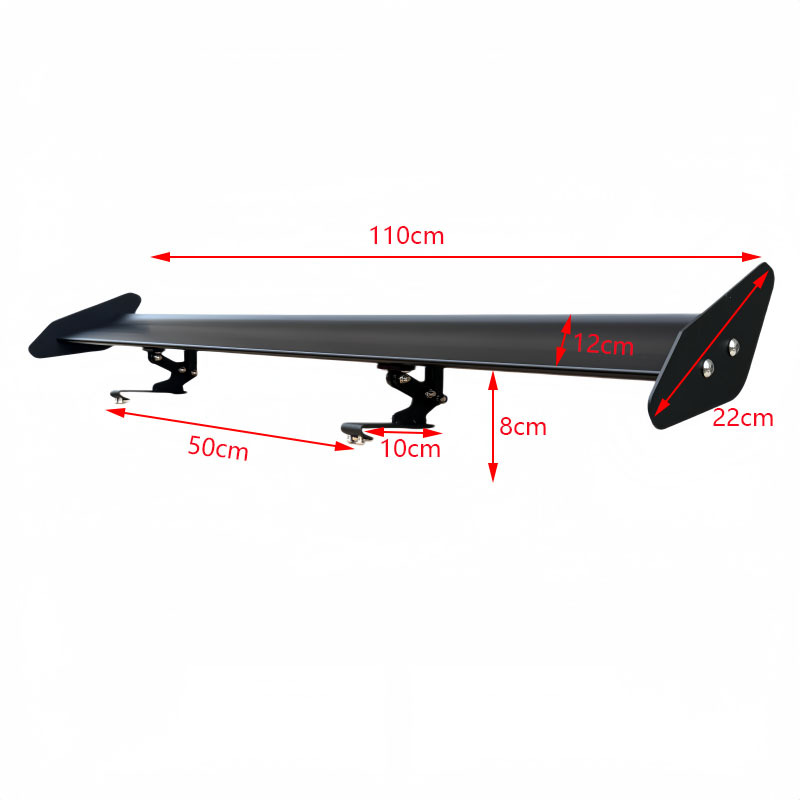 Cross-Border Hot-Selling Car Rear Wing Modification, No-Drill Single-Layer Aluminum Alloy Rear Wing, Hatchback Car Wind Deflector Spoiler