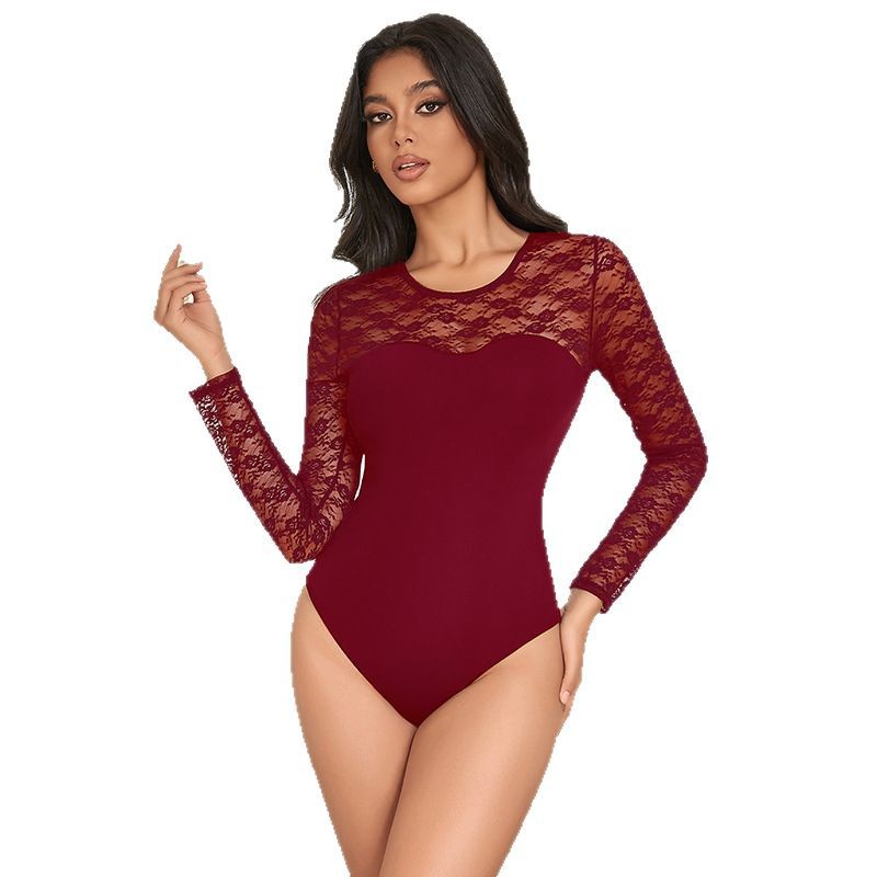 Transfronterizos europeos y estadounidenses ropa interior sexy babes encaje delgado camiseta de manga larga bailarina yoga leggings