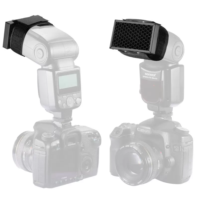 Camera, accessories, flashing lamp