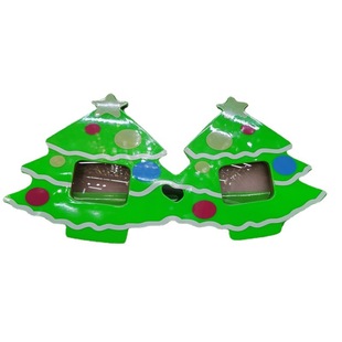 New color speckled Christmas tree glasses Christmas gift holiday funny decoration glasses wholesale