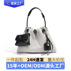 斜挎包女包2025新款韩版慵懒风轻便单肩包配真皮腋下包手提包日常