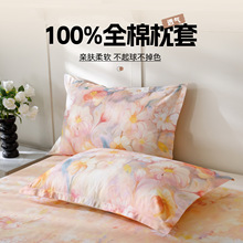 100％纯棉枕套一对装全棉枕头套儿童枕芯内胆套48*74单个一对双