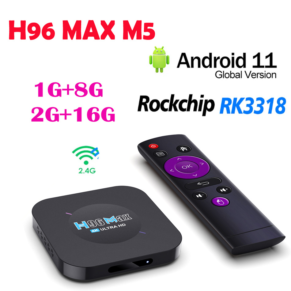 H96 MAX M5 Set Top Box Android 11 RK3528 1GB/8GB 4K HD Playback TV BOX