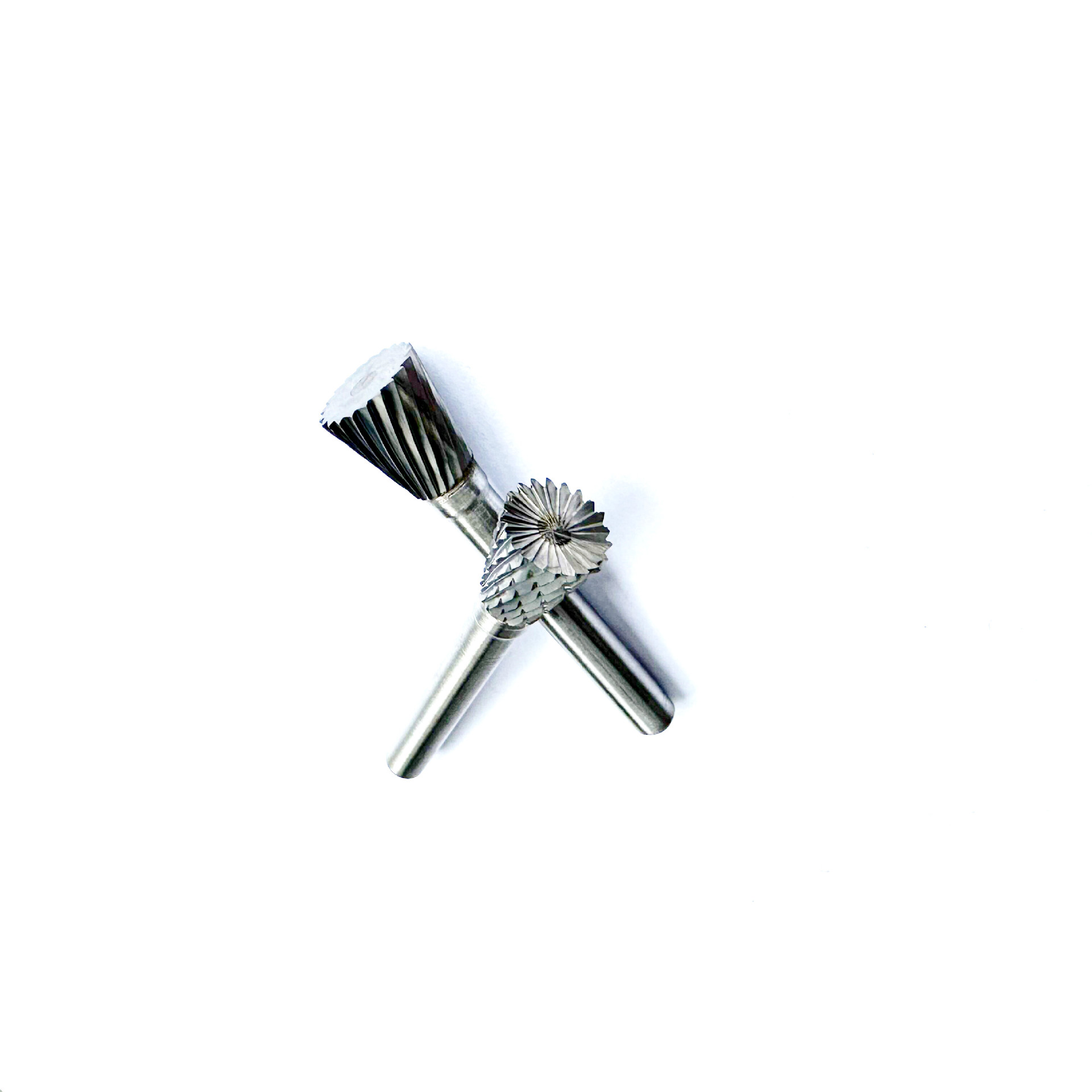 Acero de tungsteno duro molienda cabeza N1213 diámetro 12mm aleación archivo rotatorio 6mm vástago invertido cono tungsteno acero fresa