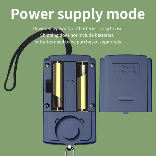 50KG luggage scale portable electronic scale with hook scale convenient fishing portable scale small square scale electronic scale