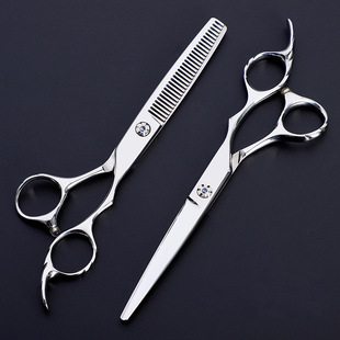 Debao non-slip handle haircut scissors flat scissors 9CR stainless steel professional hair salon hairdressing scissors suit