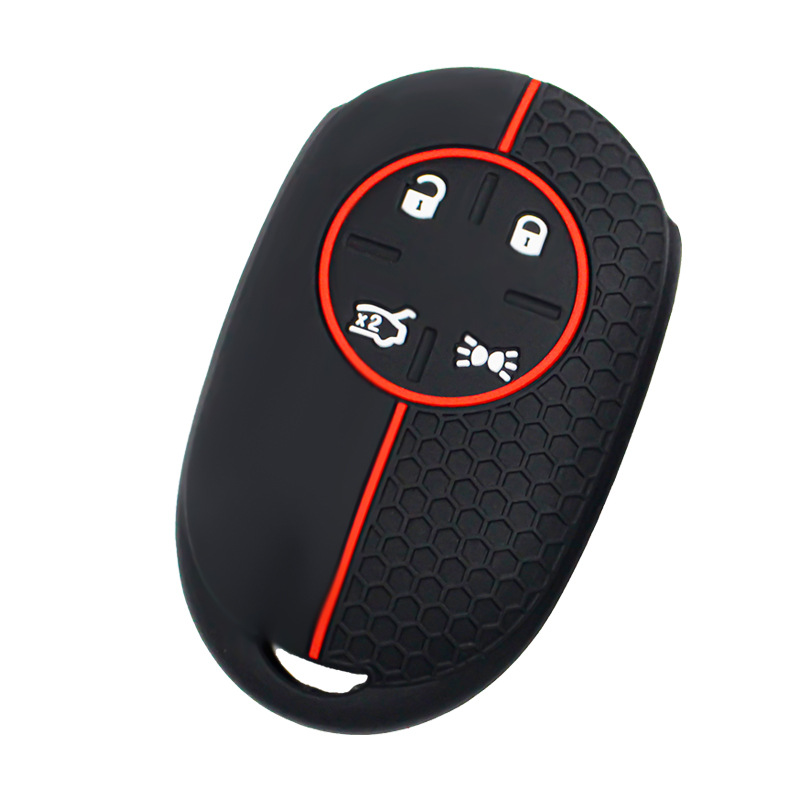 Suitable for Fiat 500E silicone car key set honeycomb pattern smart remote control factory straight hair can be wholesale