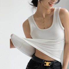 Selected White Small Strap Tank Top for Women, Can Be Worn as a Base Layer or Outerwear, Wide Belt Corset Style Suit with Beautiful Back Design Sensory Top