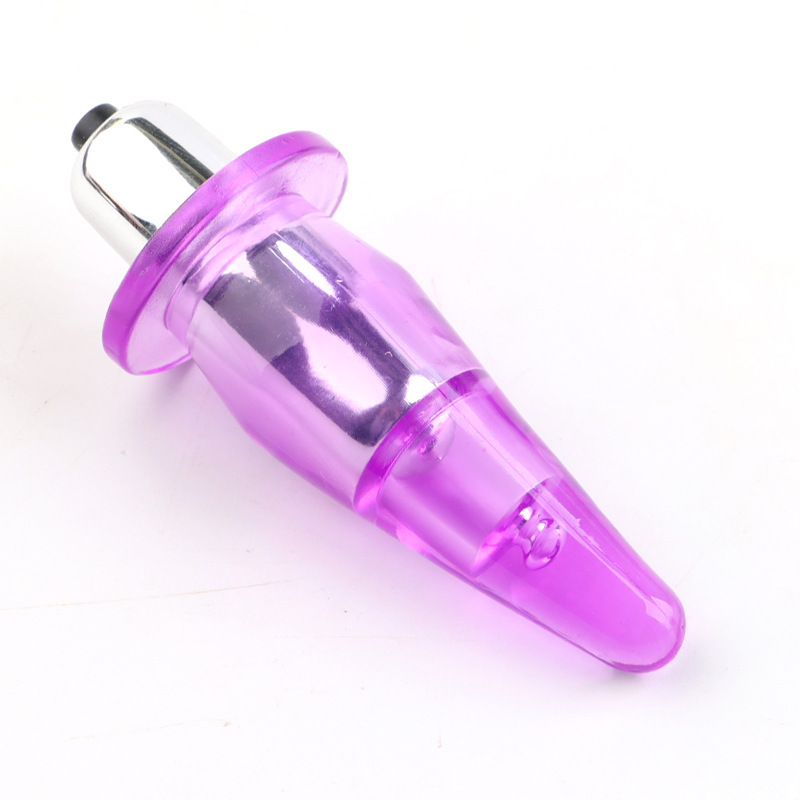 Vibrating Anal Plug with Finger Sleeve Design, TPE, Blue, Adult Unisex — detail image 18