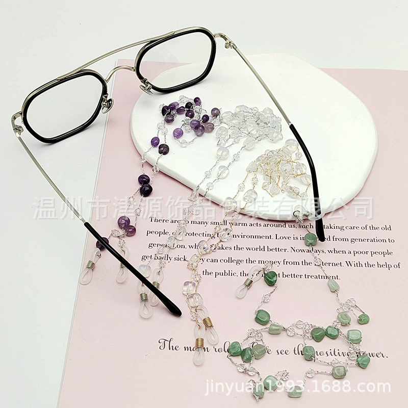 Jinyuan Кристалл бисером детские очки из бисера цепочка ремешок модная цепочка на шею полоска аксессуары для очков аксессуары