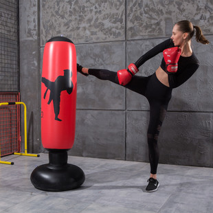 Thickened Fitness Adult Children's Vertical Inflatable Tumbler Boxing Column Inflatable Anger Boxing Sandbag Sandbag