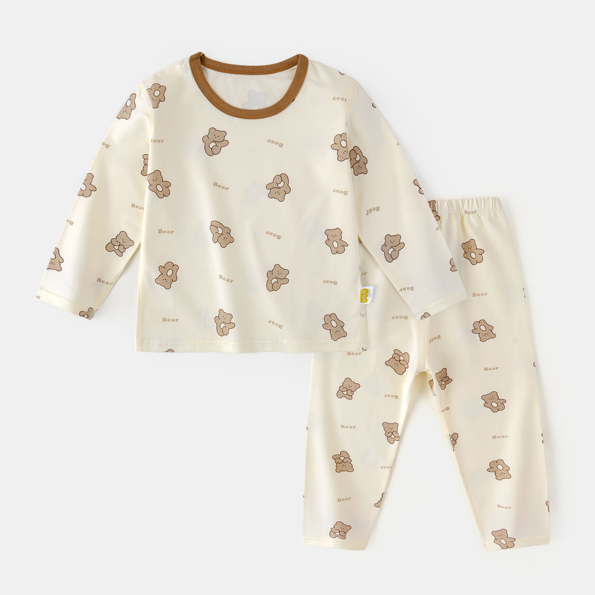 [Compra 2 artículos y obtén 3 yuanes de descuento] Conjunto de ropa para bebé, conjunto de pijama de otoño para niños de dos piezas, conjunto de ropa interior para niñas, a la moda.