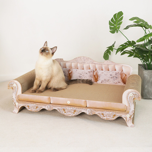 Corrugated Sofa Cat Scratching Board Lazy Recliner Cat Paw Board Oversized Chaise Chair Cat Scratching Board Cat Nest Pet Supplies