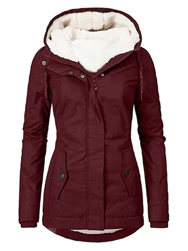 Women's Cotton Parka Western Autumn/Winter New Women's Coat Solid Color Medium Length Commuting Padded Jacket