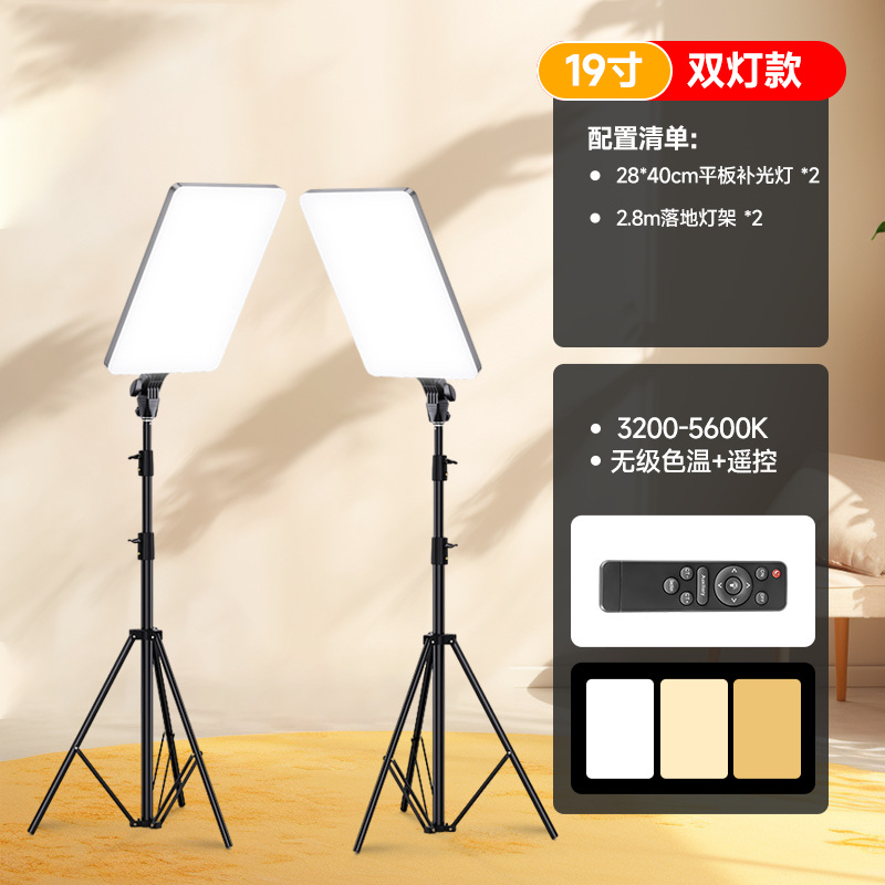 19 인치 (싱글 노브) [베스트셀러 추천] 더블 라이트 패키지 [라이브 소프트 라이트/랜드 직업 없음] [식사 및 방송/뷰티 메이크업 등 강한 추천]]