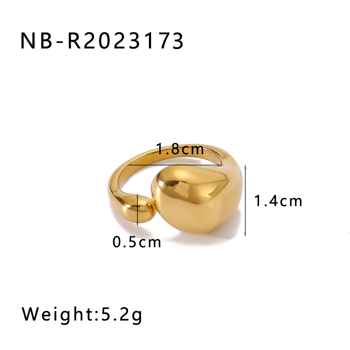 Geometric Wrap Ring For Women Designer Style Irregular Shape_voghion.com