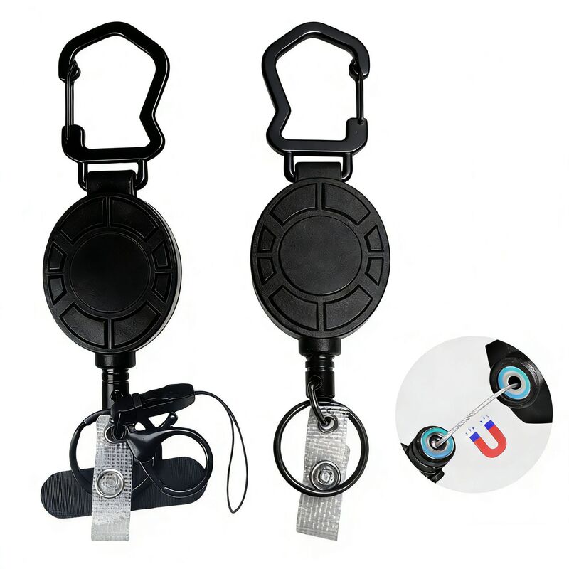 Magnetic Outdoor Climbing Buckle, Heavy-Duty Easy-Pull Buckle, Steel Wire Rope, Retractable Anti-Lost and Anti-Theft Keychain, Mobile Phone Lanyard Magnetic Outdoor Climbing Buckle, Heavy-Duty Easy-Pull Buckle, Steel Wire Rope, Retractable Anti-Lost and Anti-Theft Keychain, Mobile Phone Lanyard