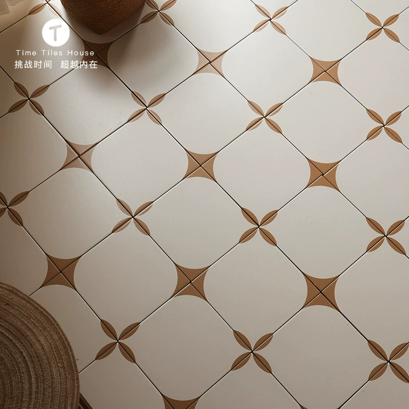 Винтажная цветочная плитка во французском стиле, кремово-желтая плитка в японском стиле, напольная плитка для кухни, ванной комнаты и балкона гостевого дома.