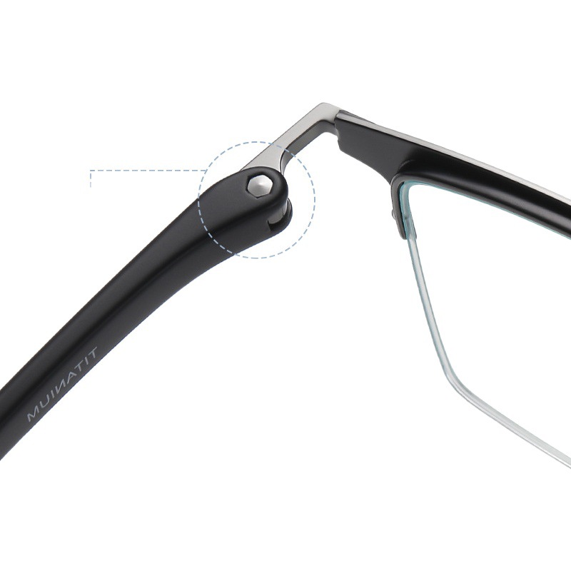 En stock nuevas gafas de titanio puro ST6213 hombres de negocios anti-azul gafas de luz TR gafas de pierna puede ser equipado con gafas de miopía