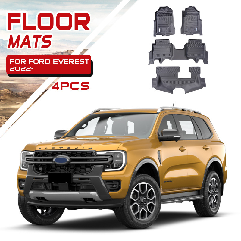 Txinrui Adecuado para alfombrillas de coche FordEverest TpeCarFloorMats alfombrillas de inyección 5D