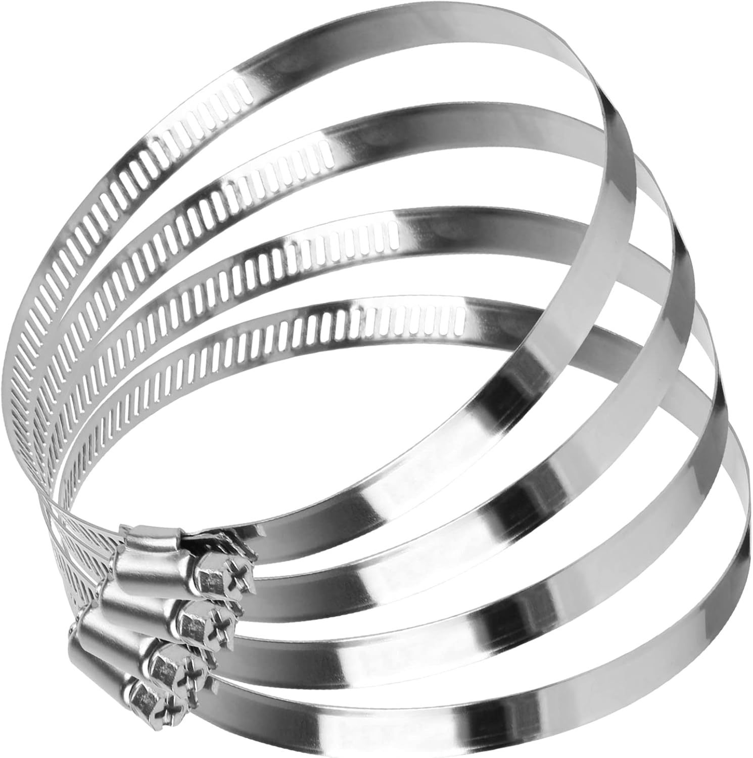 CABAX 4 英寸(约 10.2 厘米)管道夹,不锈钢大软管夹可调节直径 91