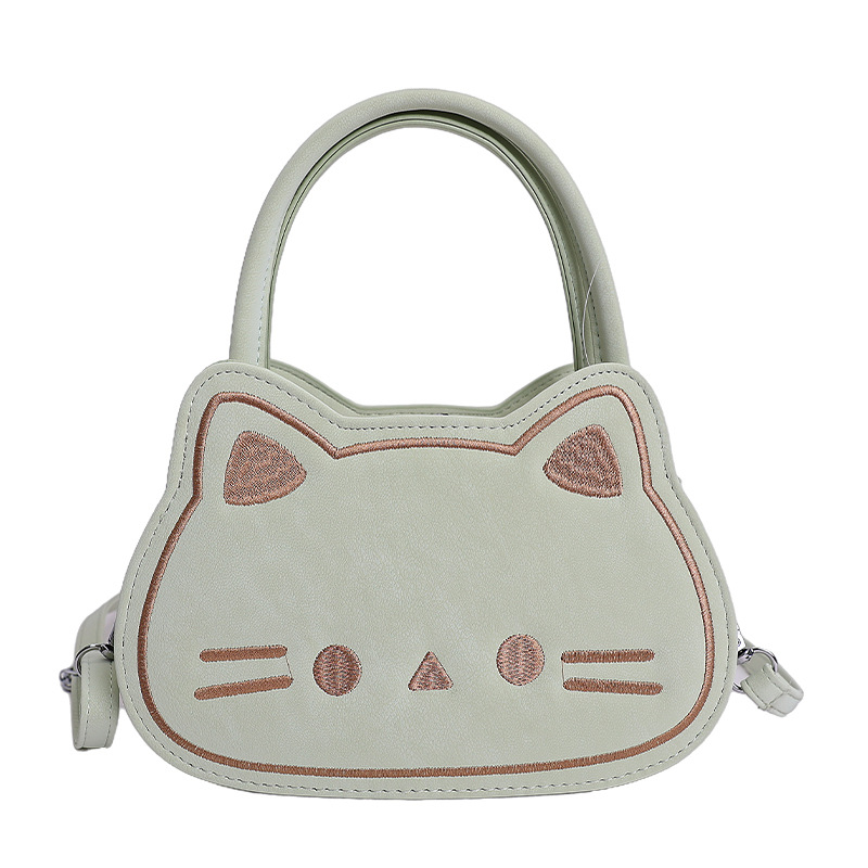 Diseño de nicho de dibujos animados pequeño bolso cuadrado adorable gato leche Hoh Hoh bolso de niña de moda de viaje de hombro mochila image 6