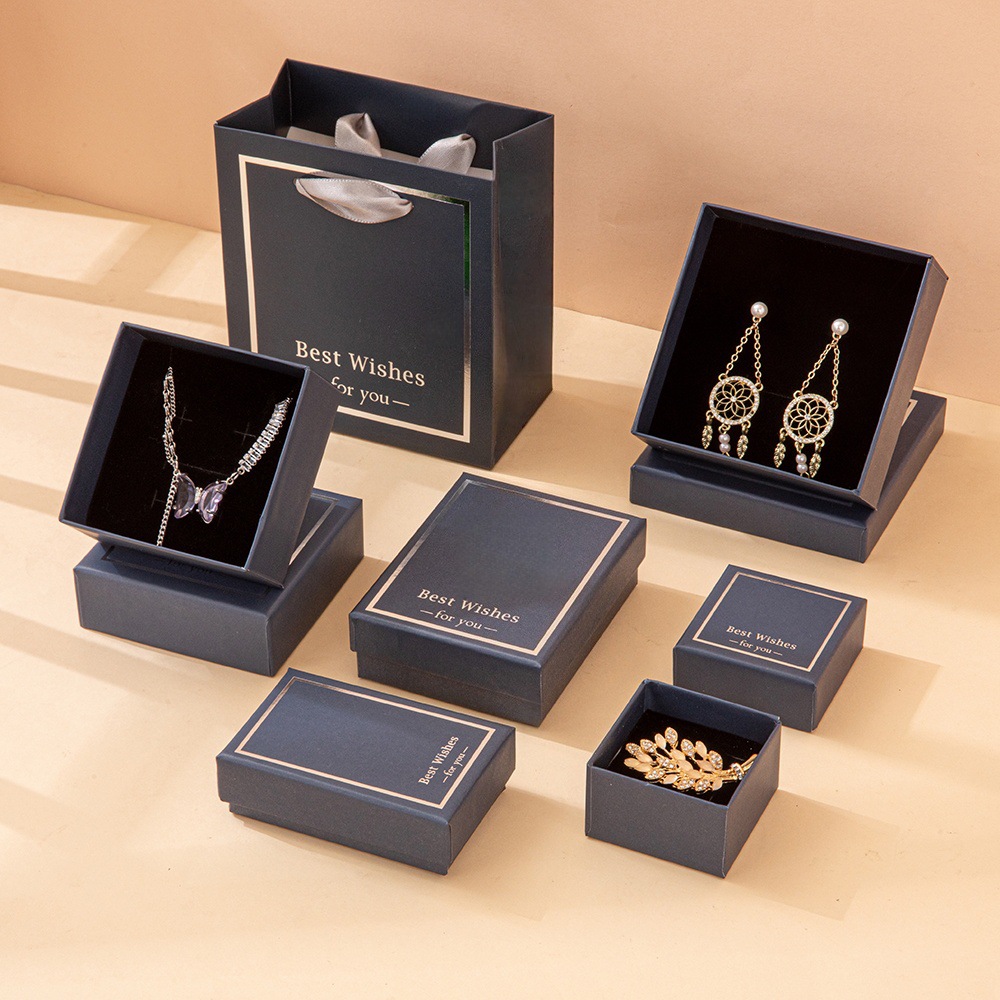 Caja de joyería púrpura lavanda bendición pulsera brazalete caja de embalaje de joyería collar anillo caja de regalo