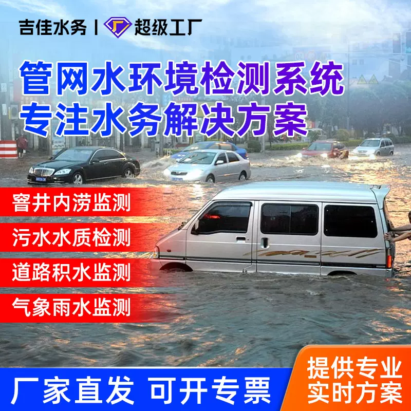雷达超声波液位计城市内涝管网窨井水位流量监测报警水文河道防汛