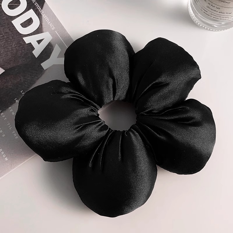 Retro rayas toallas cuadradas intestino grueso anillo de cabello de alta elástica cuerda de cabello de cola de caballo de alta calidad correa de cabello tocado de mujer