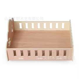 家用高品质木制耐用实心图案木质宠物屋床猫咪屋