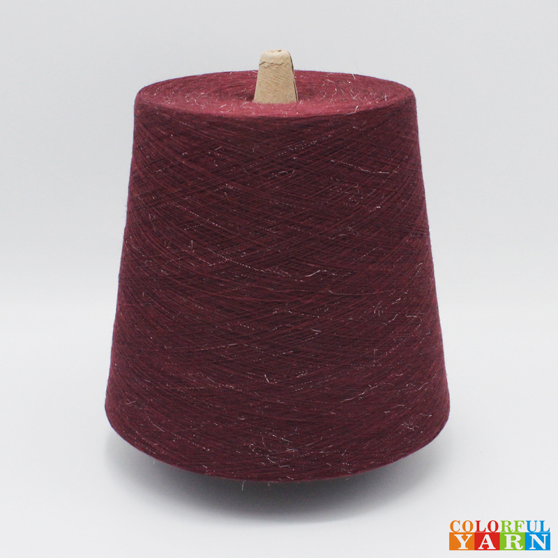 羊毛金银丝毛混有金银丝镶嵌亮片效果秋冬保暖多功能袜子毛衣色纱