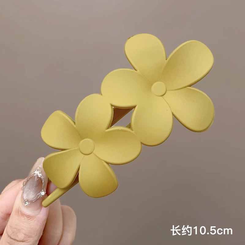 Temperamento flor agarrar clips de cabello de mujer de alto nivel gran cabeza trasera un clip de cabello de boca de pato clips de cabello tocado