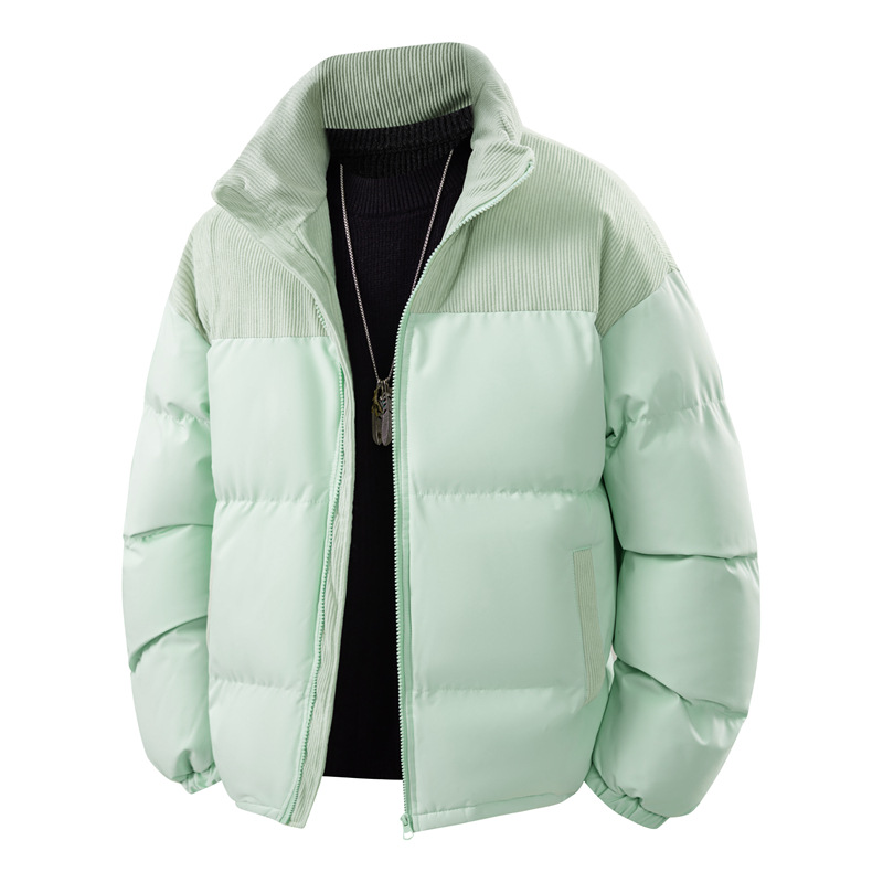 Padded Clothes Men's And Women's Corduroy Padded Clothes Thickened Padded Jackets Loose Stand-up Collar Couple Jackets_viptrois.com