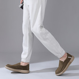 Кожаная дышащая повседневная обувь для отдыха, лоферы, из натуральной кожи, воловья кожа