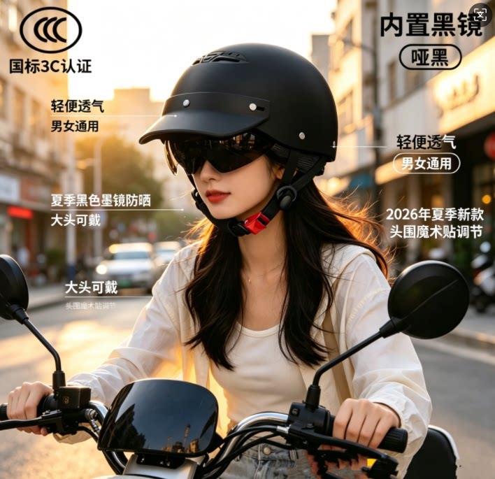 New certified electric vehicle helmet for men and women, does not press on hair, summer sun protection, motorcycle half helmet, safety helmet