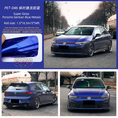 Auto Color Change Film — and Retail Original Car Paint Gt - porsche-gentian-blue-151m-only-suitable-for-one-side-of-the-front-door