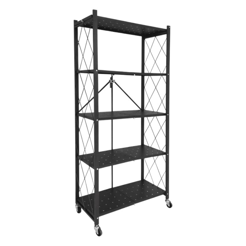 Suministros de cocina instalación libre plegable de almacenamiento de cocina suministros para el hogar multi-capa horno de microondas rack de almacenamiento