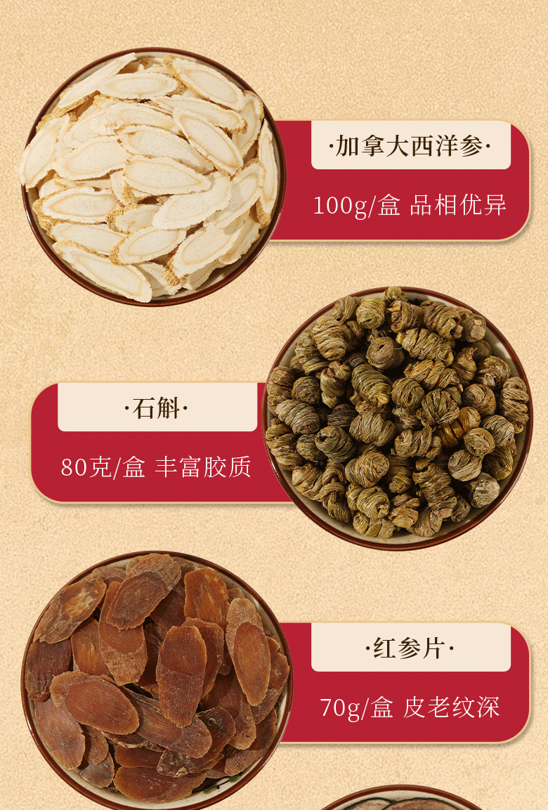 American Ginseng Gift Box Xi Yang Shen Panax quinquefolius Root Wellness Gift for Parents New Year quality and texture