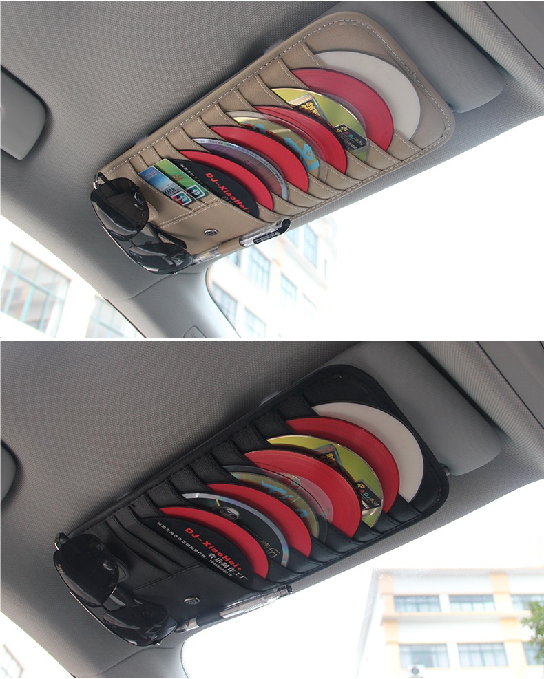 Car Supplies Car Cd Bag Disc Disc Bag Storage Sun Visor Dvd Organizer Bag Multi-Functional Modification