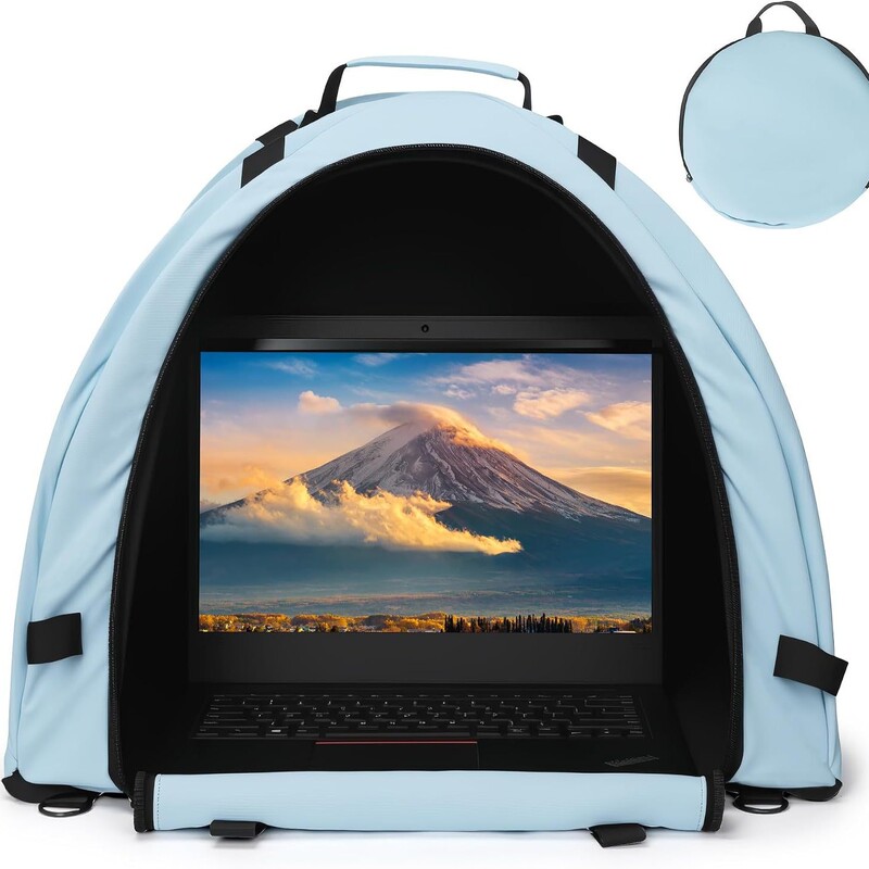 Outdoor laptop shade cover, portable computer shade tent, foldable and storageable anti-glare computer sunshade Outdoor laptop shade cover, portable computer shade tent, foldable and storageable anti-glare computer sunshade