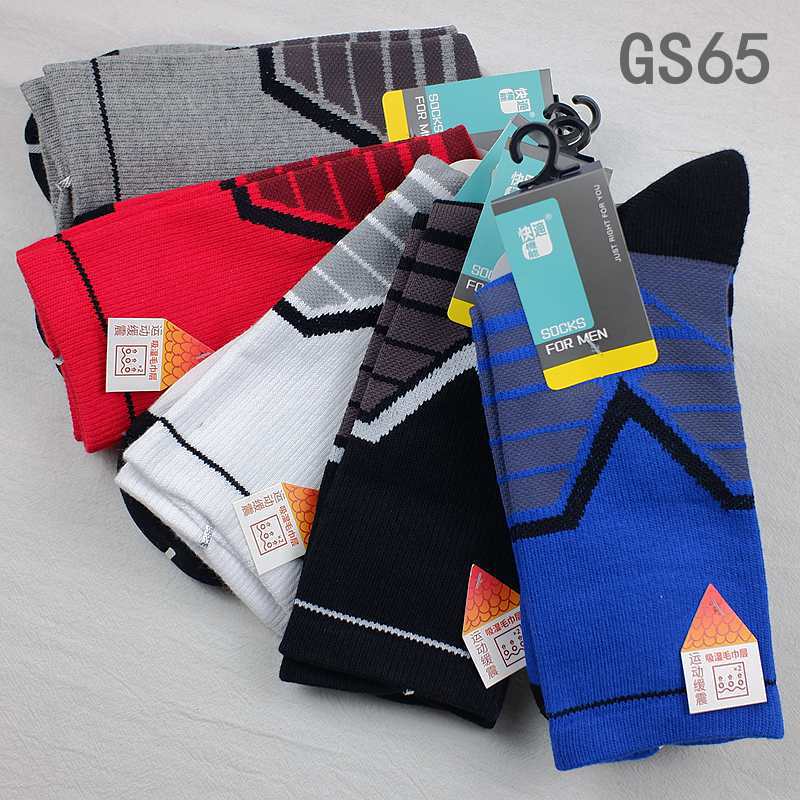 Autumn and Winter new socks fast fit men's mid waist thickened towel bottom cotton casual sports socks GS65