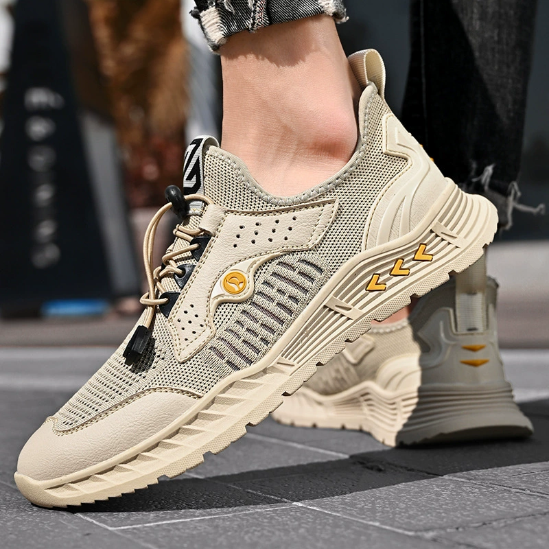 Sports summer casual footwear for leisure, trend non-slip breathable low shoes, Korean style
